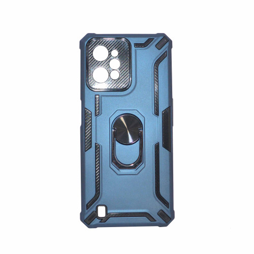 Realme C31 Blue    Armor Cover Military Grade Protection Built-in Kickstand Car Holder Mobile Phone Case